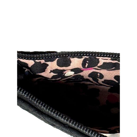 Vera Bradley Black ID Badge with Zippered Pocket with Floral Interior - Picture 6 of 6